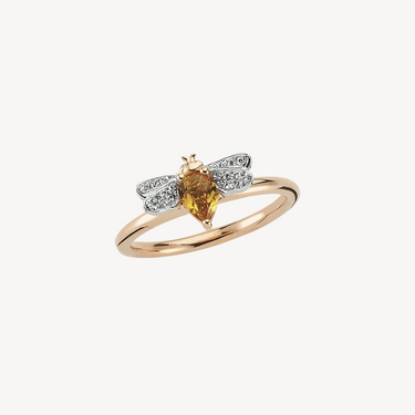 Citrine Bee Ring