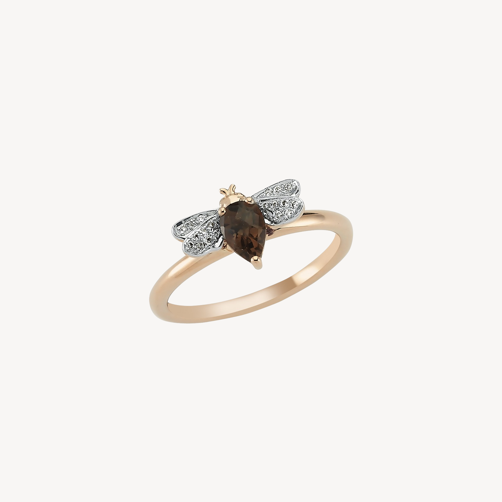 Smoky Quartz Bee Ring