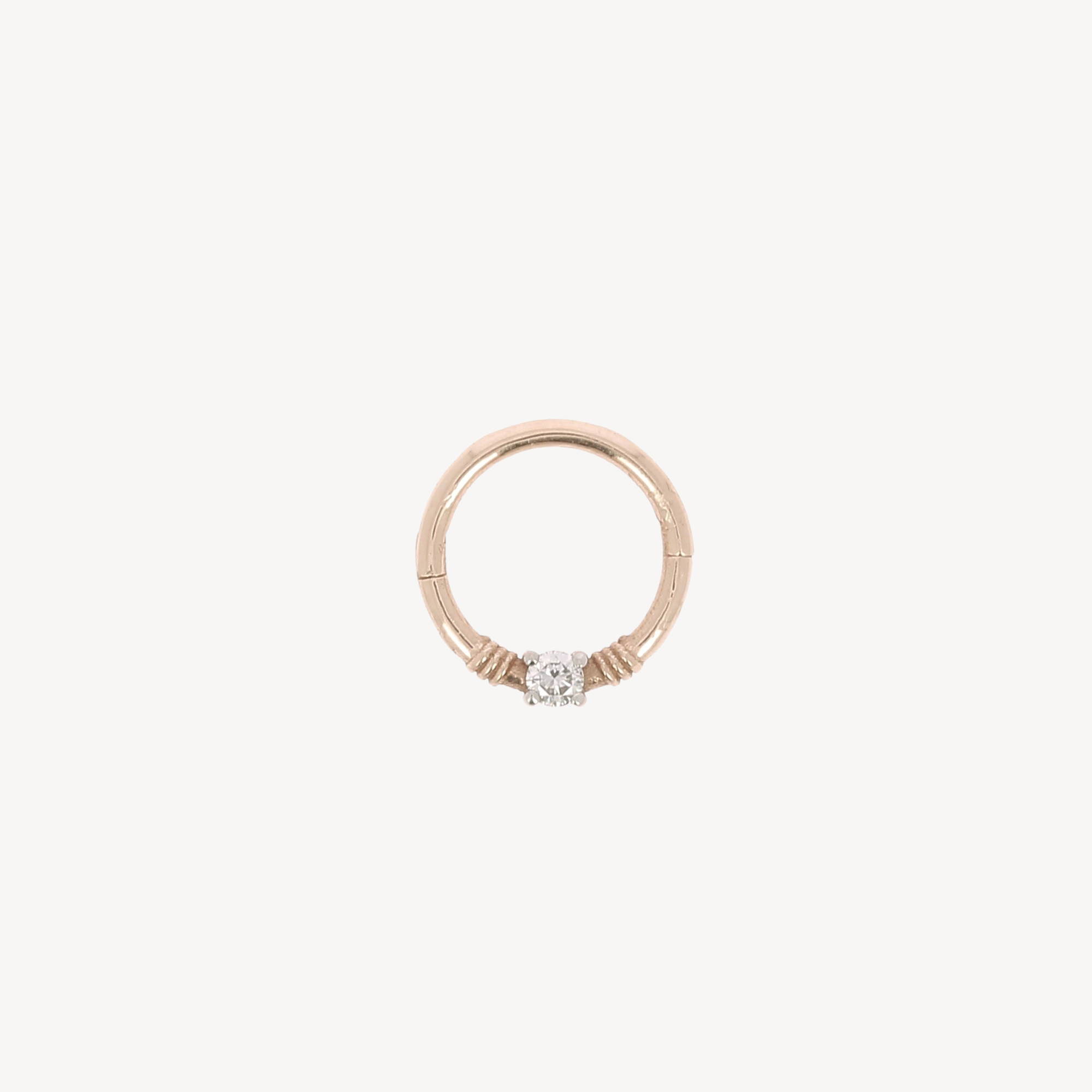 Hoop Rose Gold 1 Diamond