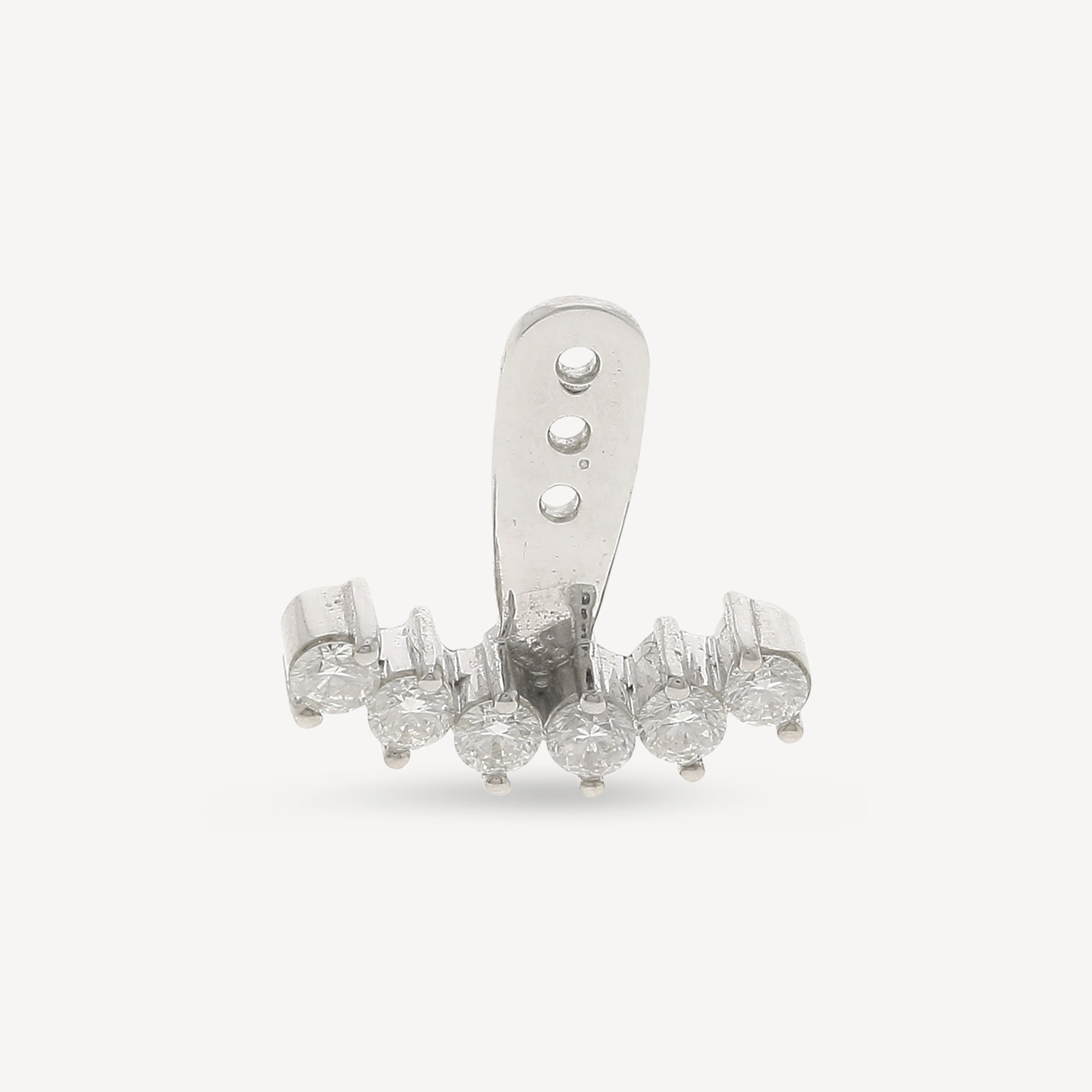 Earring 6 Diamonds White Gold