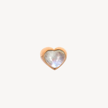 Large Bezel Moonstone Heart ring