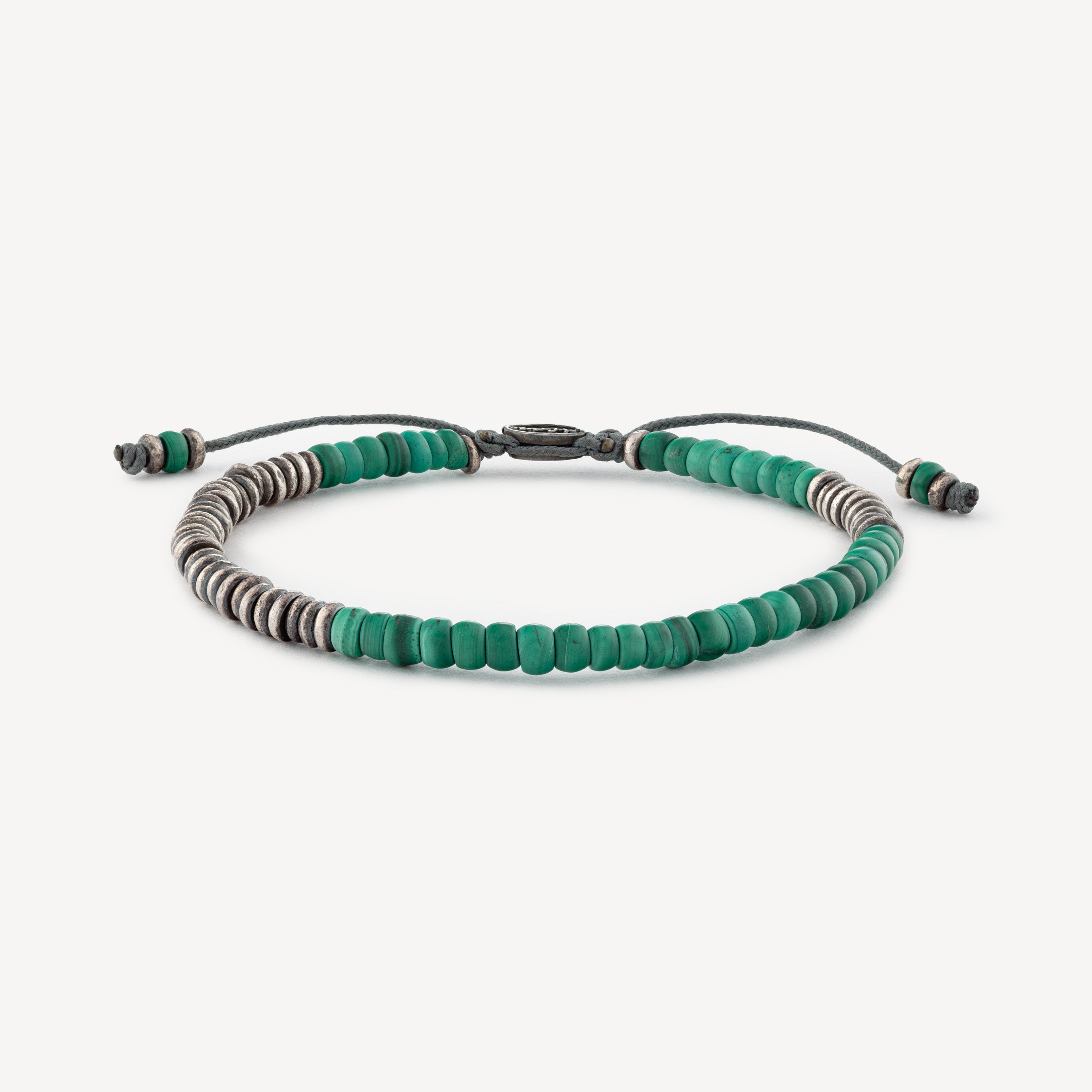 Round Table Stacked Malachite Bracelet