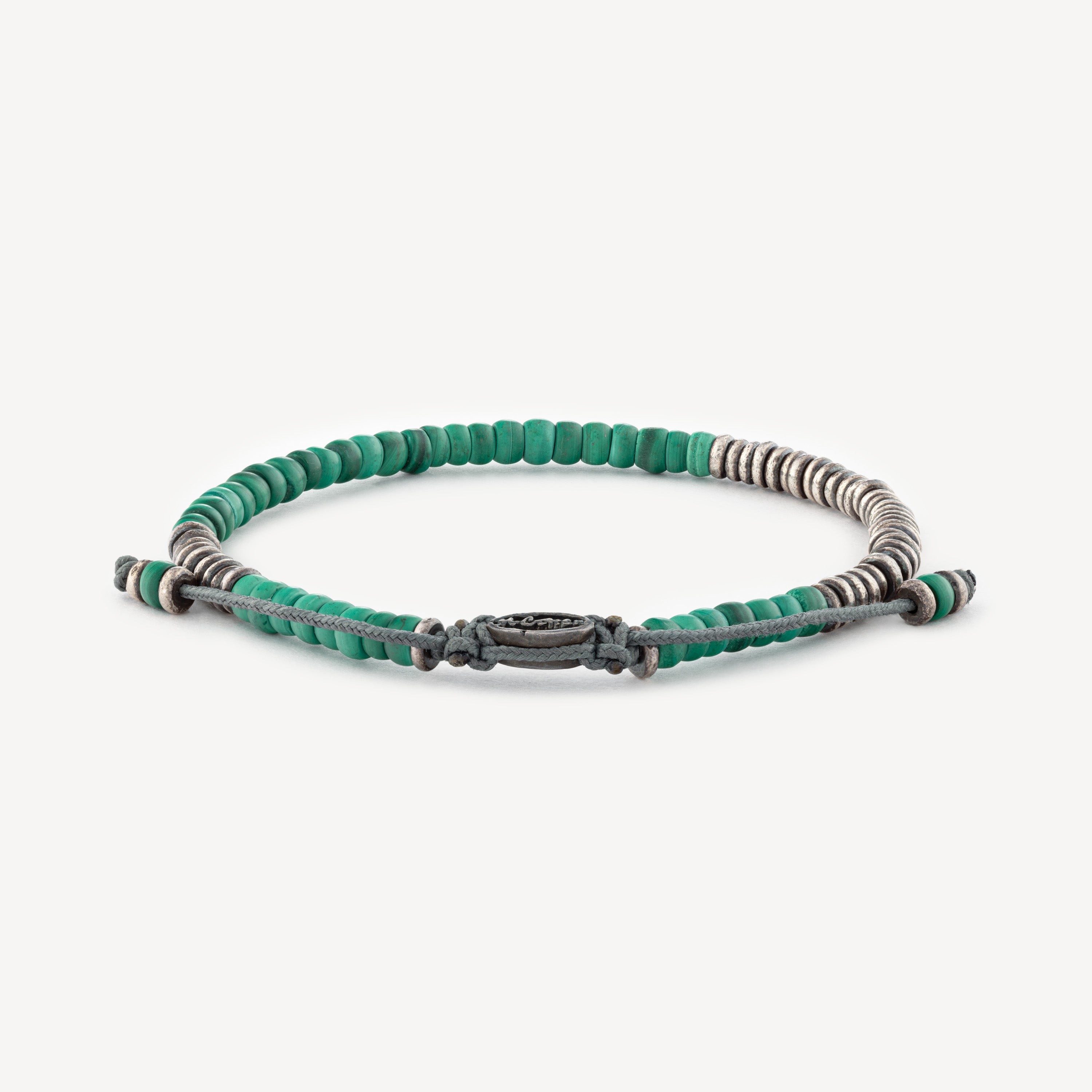 Round Table Stacked Malachite Bracelet