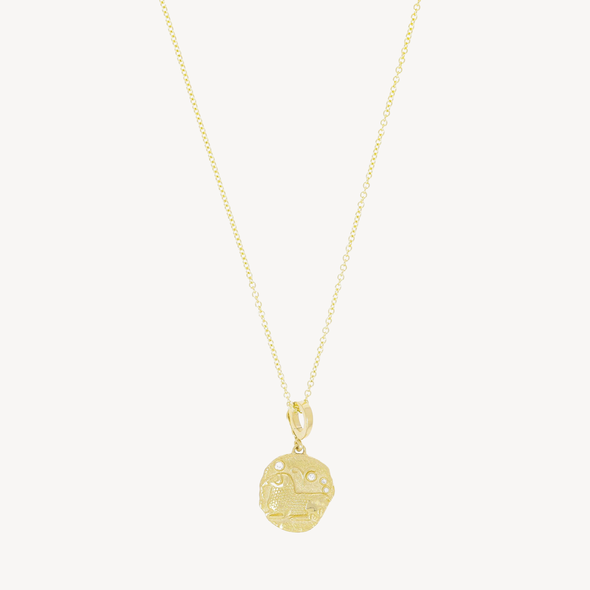 Of The Stars Aries Small Coin Necklace