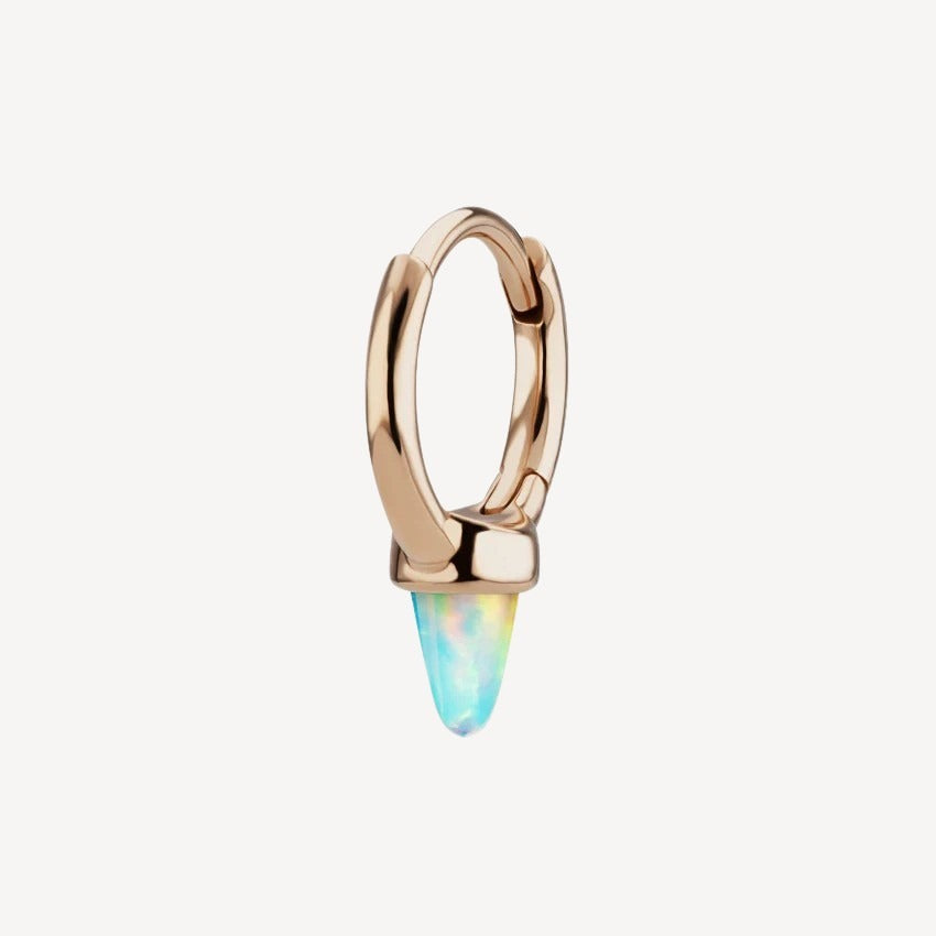 Hoop 6.5mm Opal Single Short Spike Rose Gold