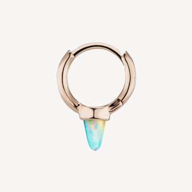 Hoop 6.5mm Opal Single Short Spike Rose Gold