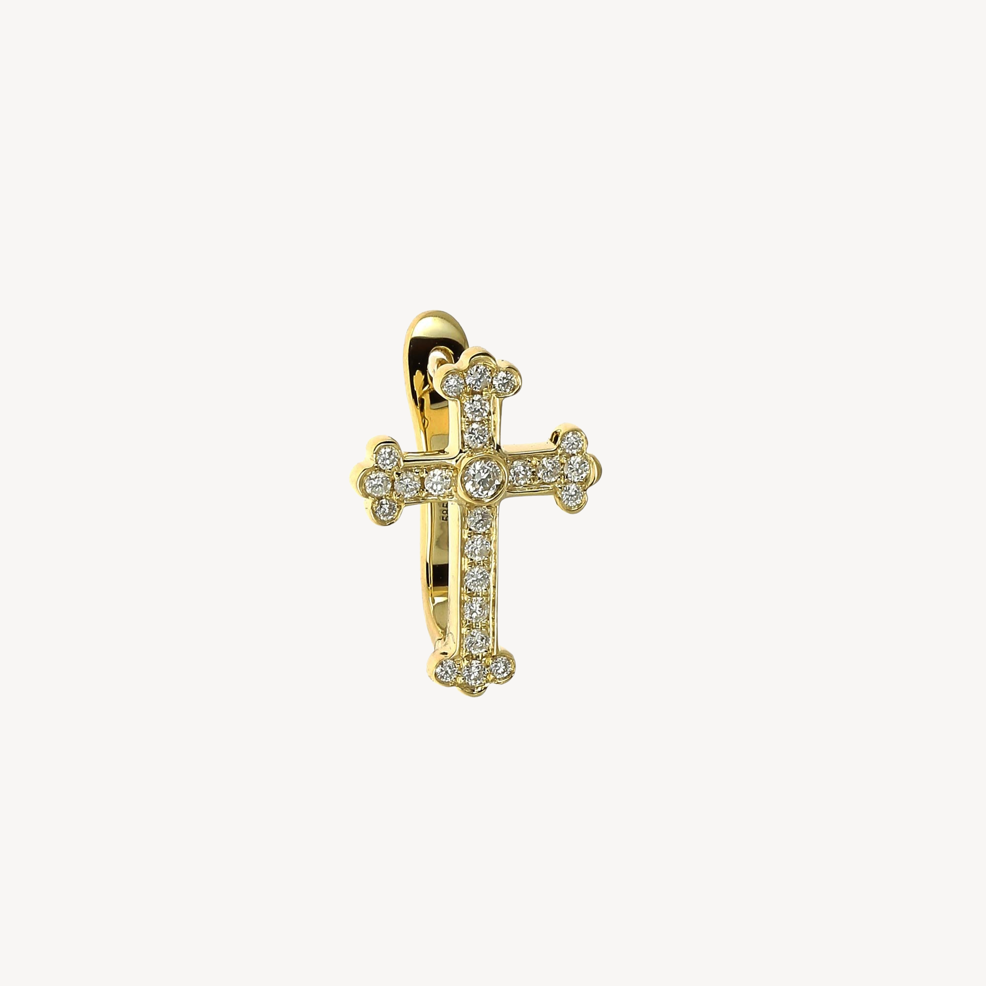 Mini Hoop Paved Gothic Cross