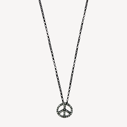 Peace and Love Cut Diamonds necklace