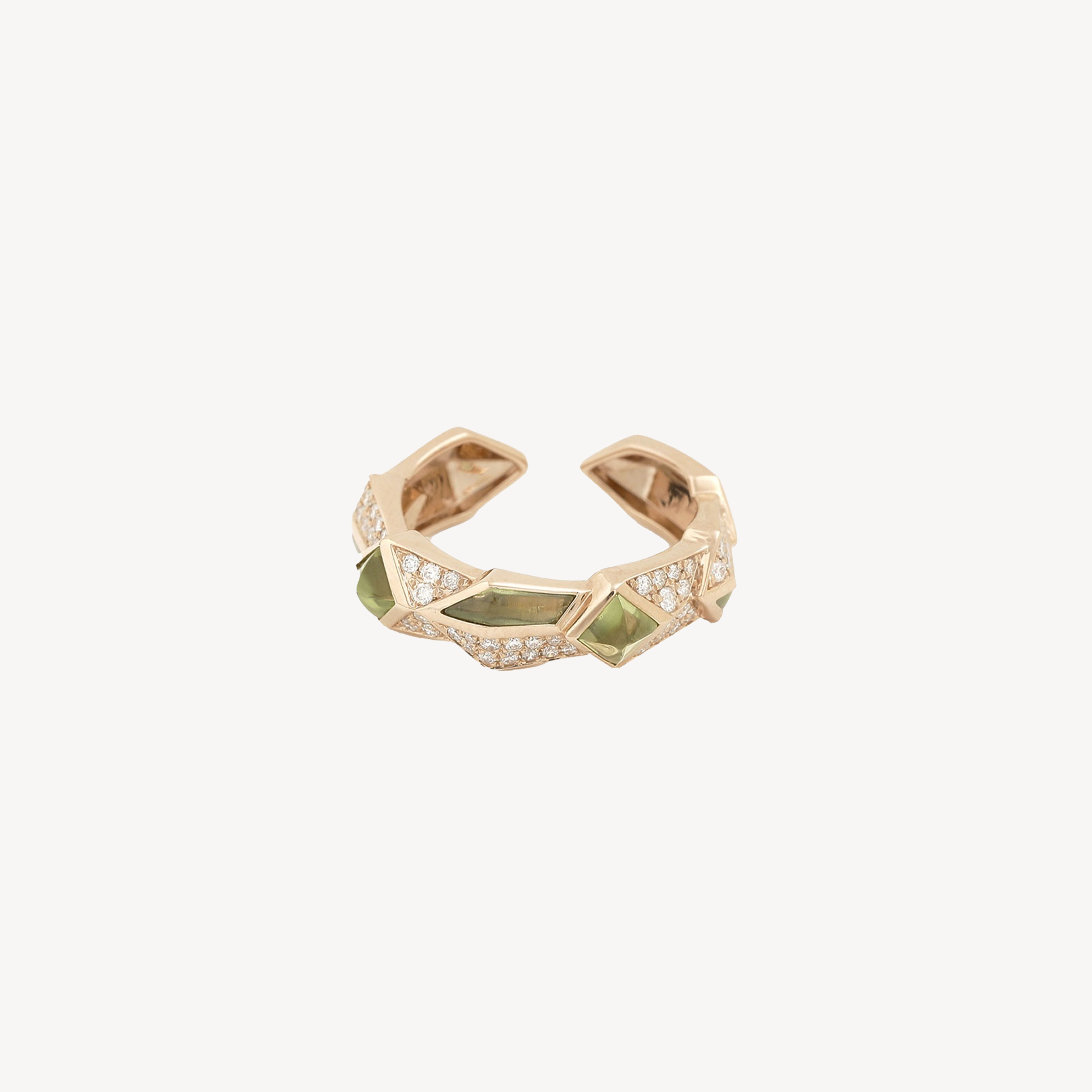 Edgy Simple Peridot ring