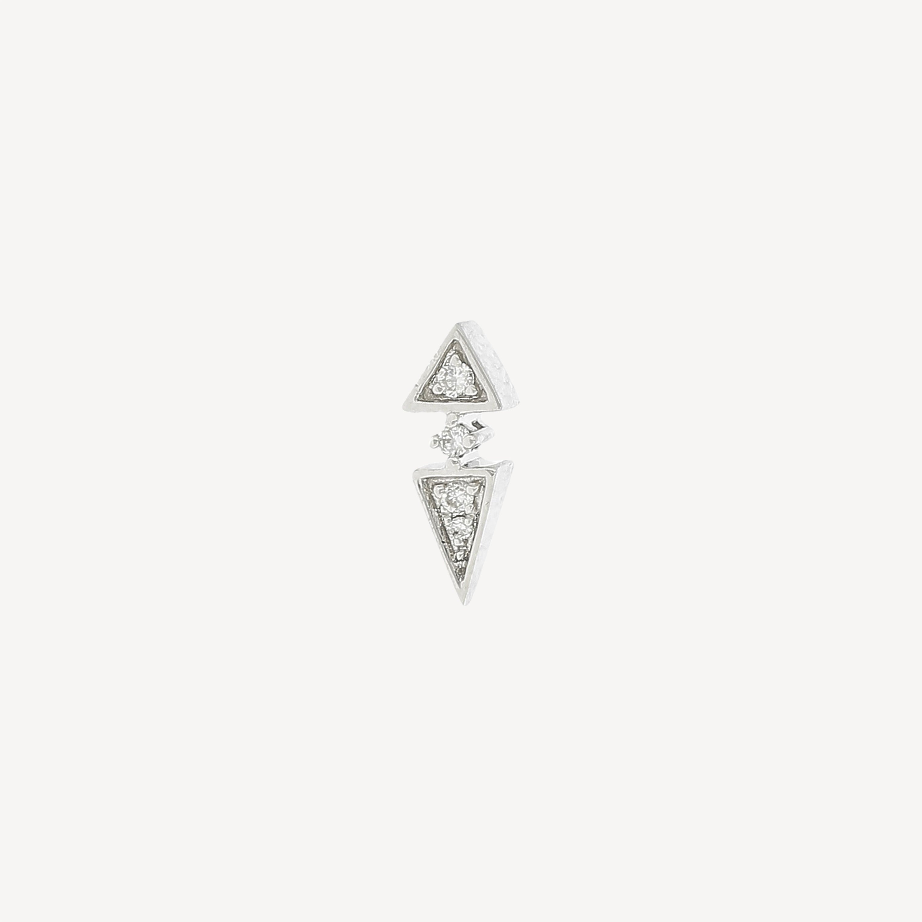 Piercing 8mm Rockaway #5 Diamonds and White Gold