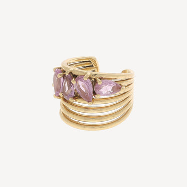 Earcuff Cluster Saphir Rose