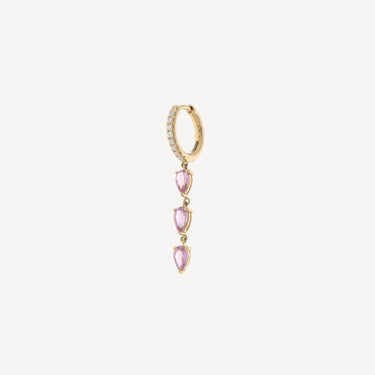 Hoop Pink Sapphire Drops