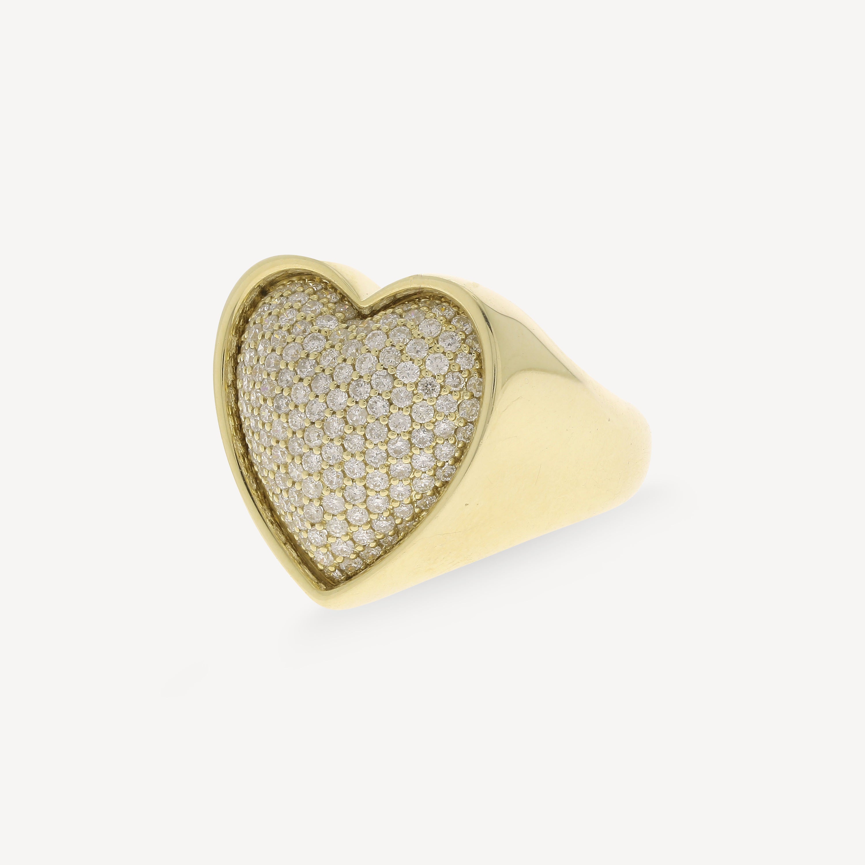 Puffer Heart Cocktail Ring