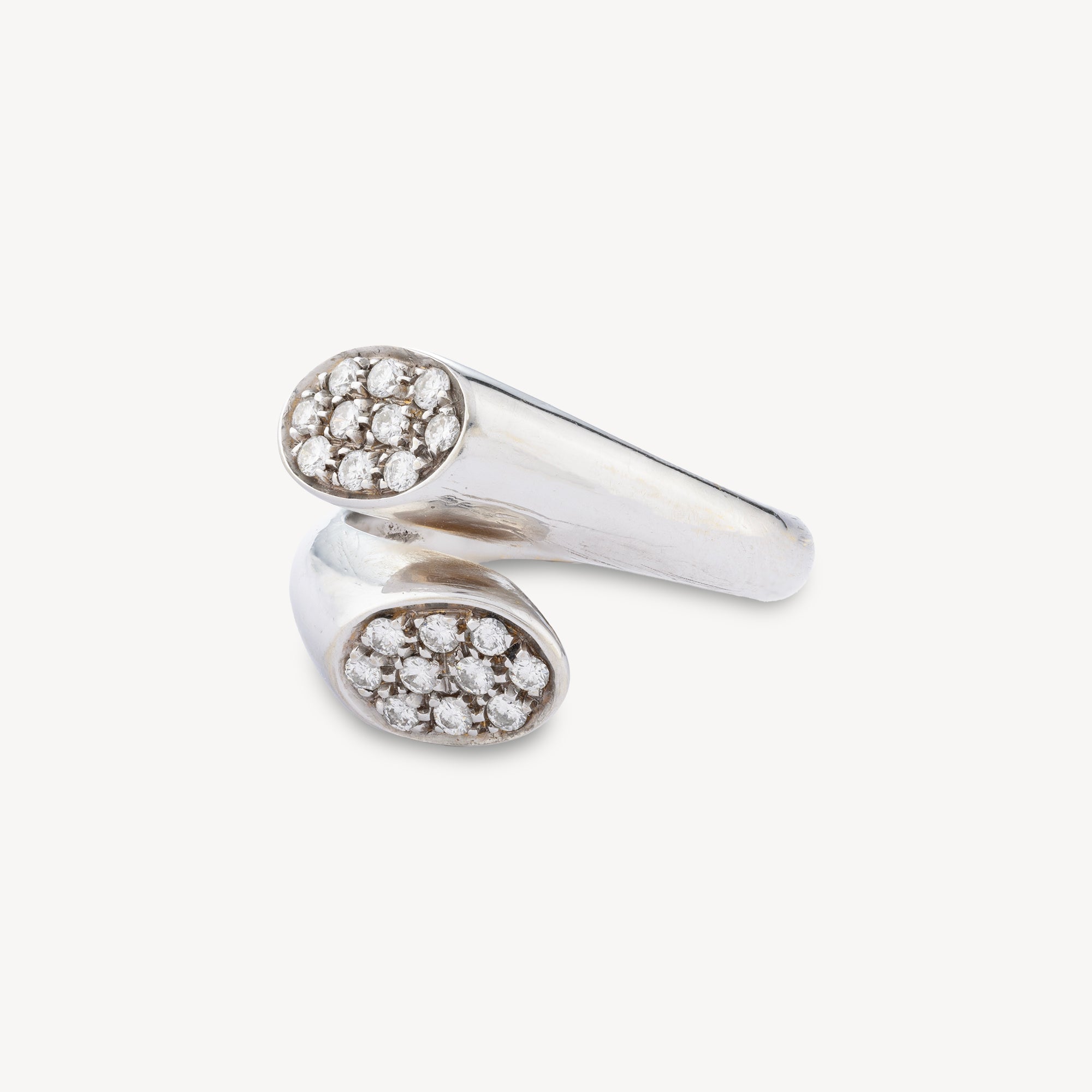 Toi & Moi White Gold Ring