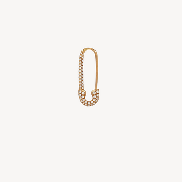 Safety Pin earring Rose Gold