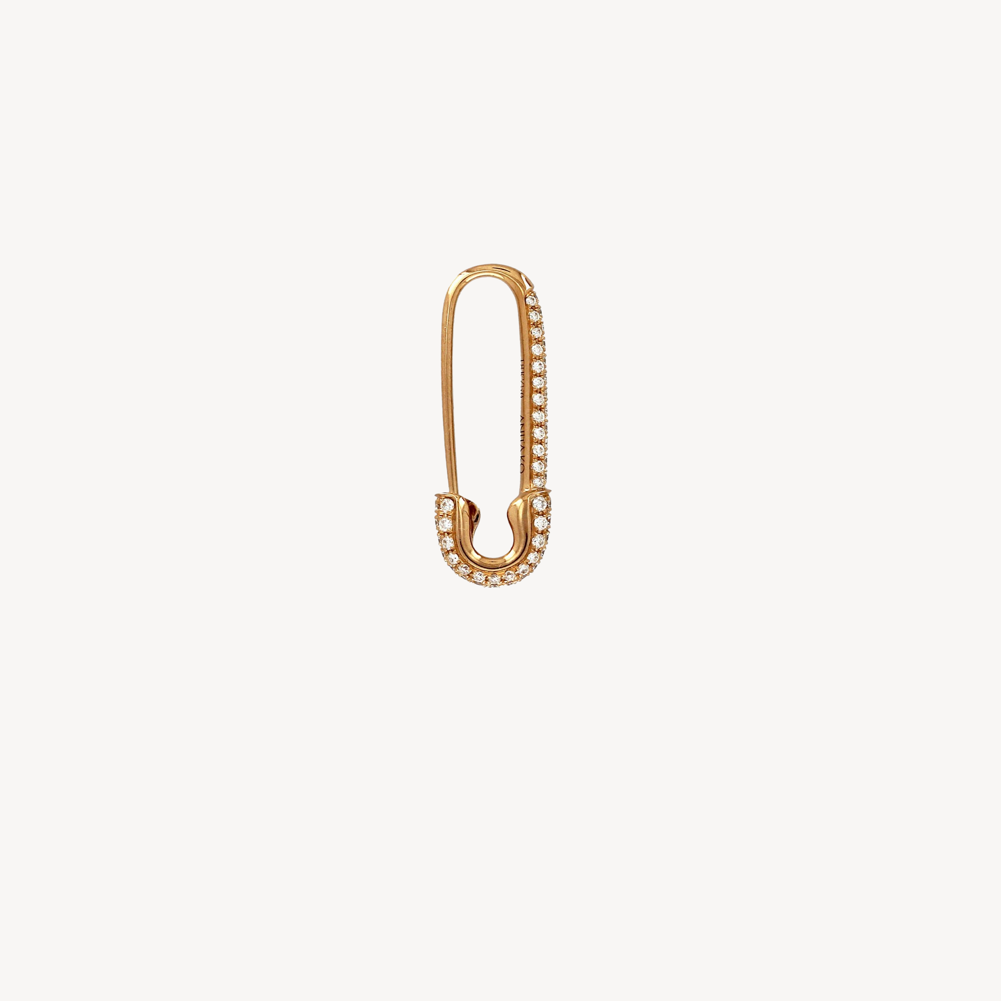 Safety Pin earring Rose Gold