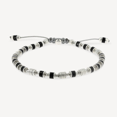 Saguaro Silver Black Agate Gemstone Bracelet