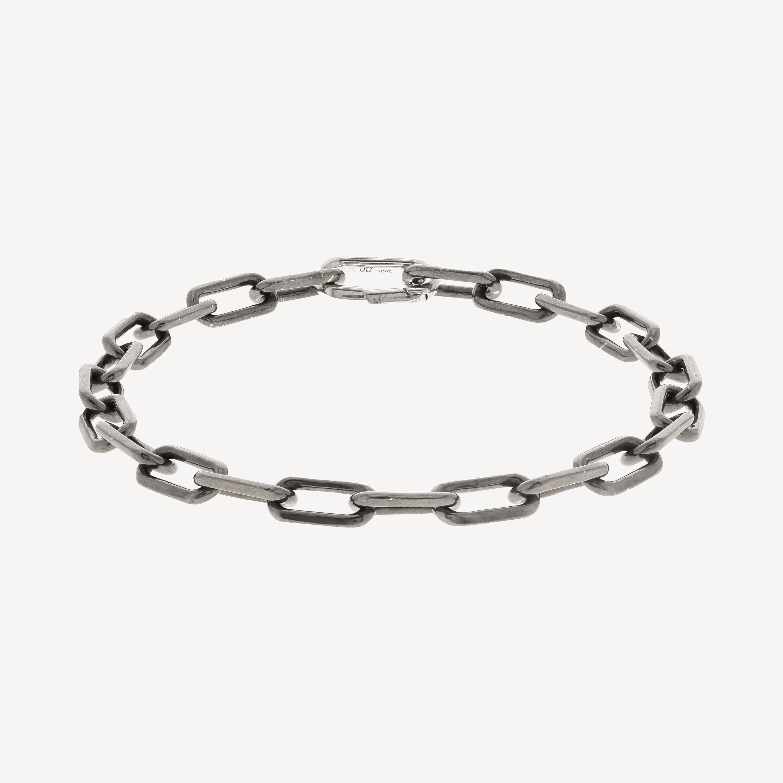 Saxon Black Rhodium and Silver Bracelet