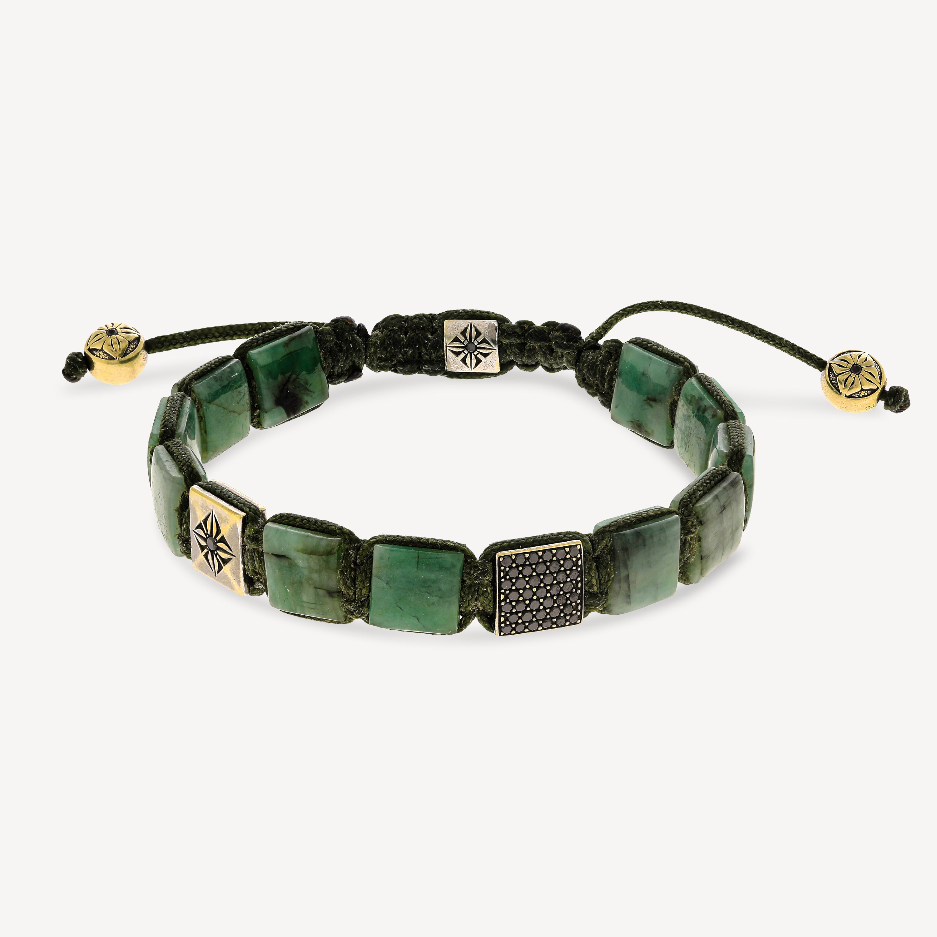 Emerald and Black Diamond Bracelet