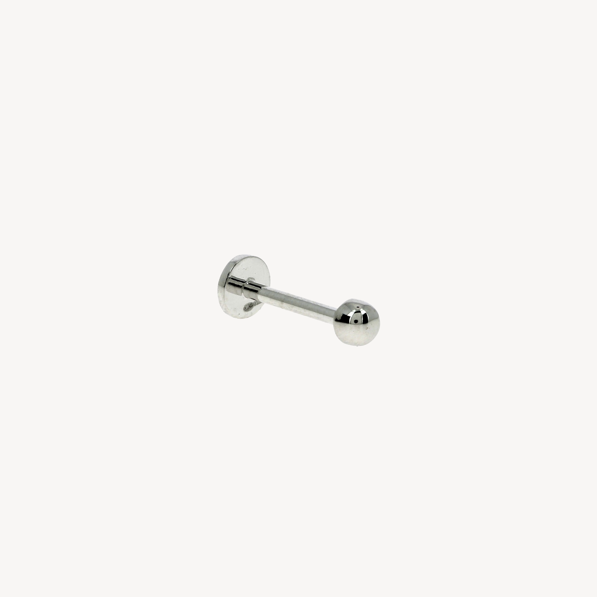 Piercing Stud White Gold Ball