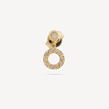 Stud Double Circle Yellow Gold