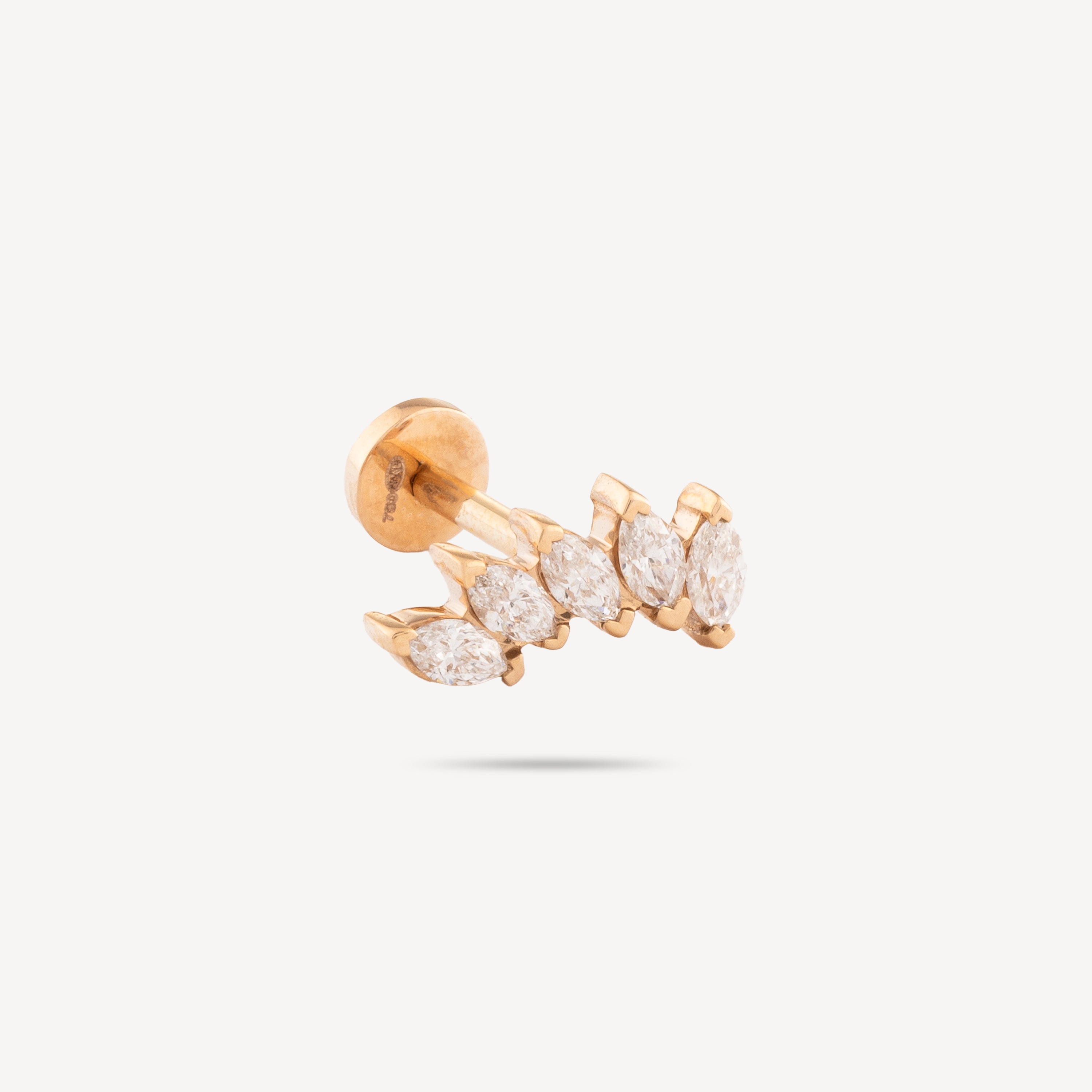 Piercing Stud Rose Gold  5 Marquises