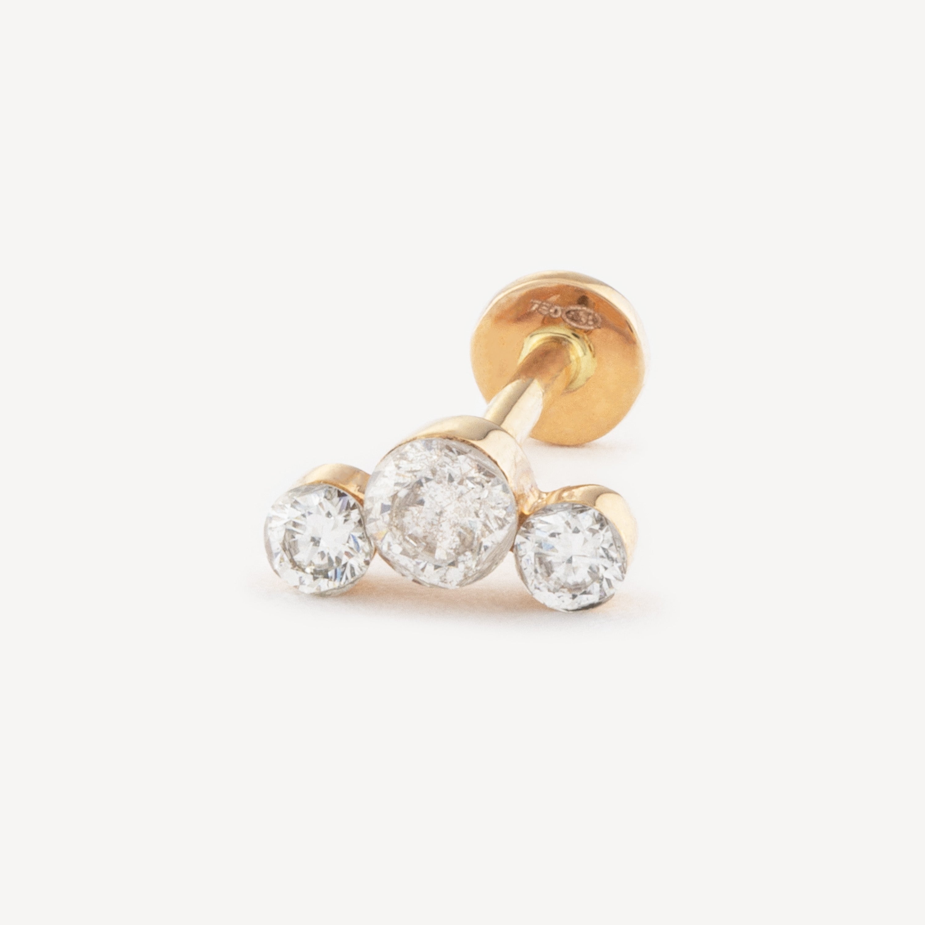 Piercing Stud Rose Gold  Trilogie Diamants