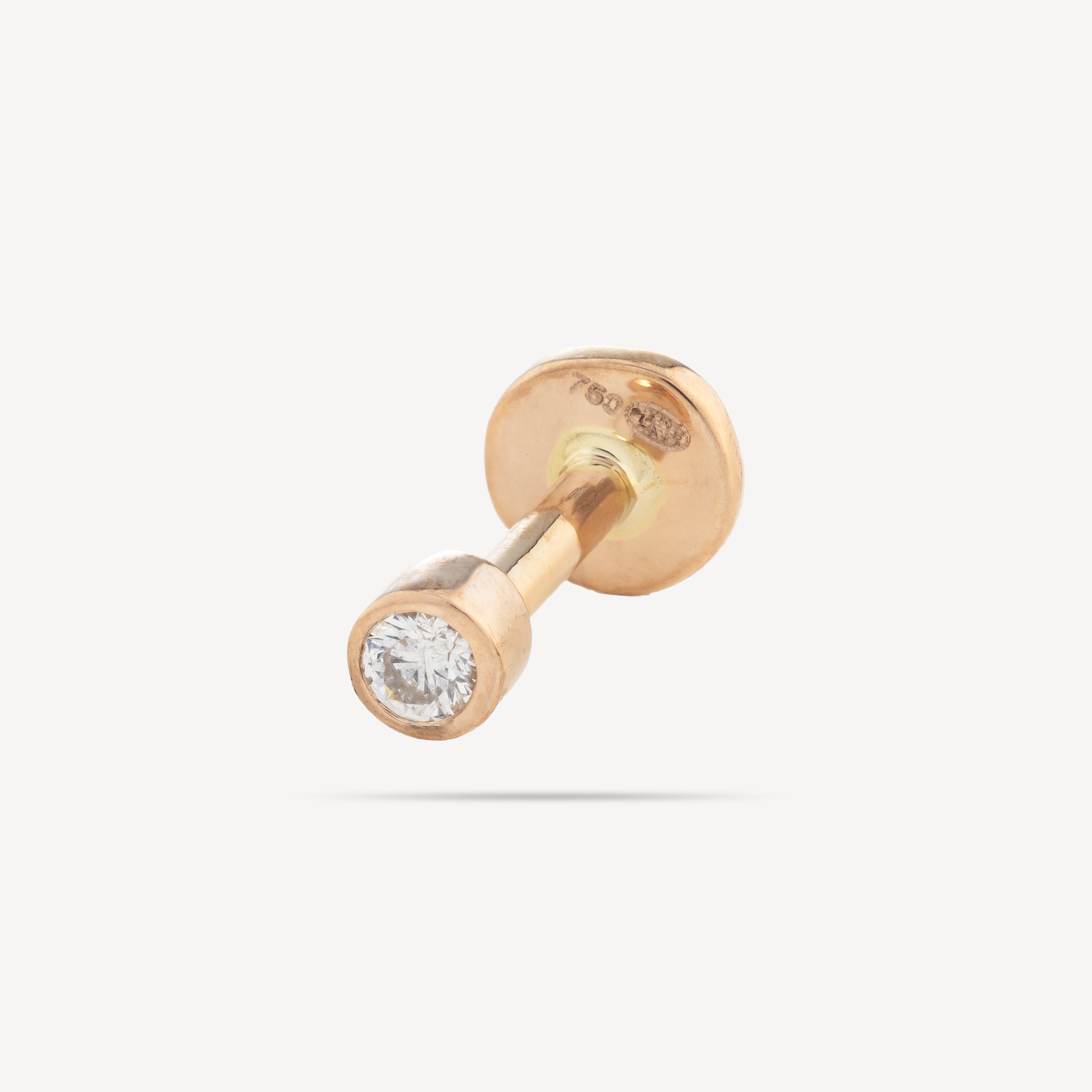 Piercing Stud Diamond 1.6mm Rose Gold