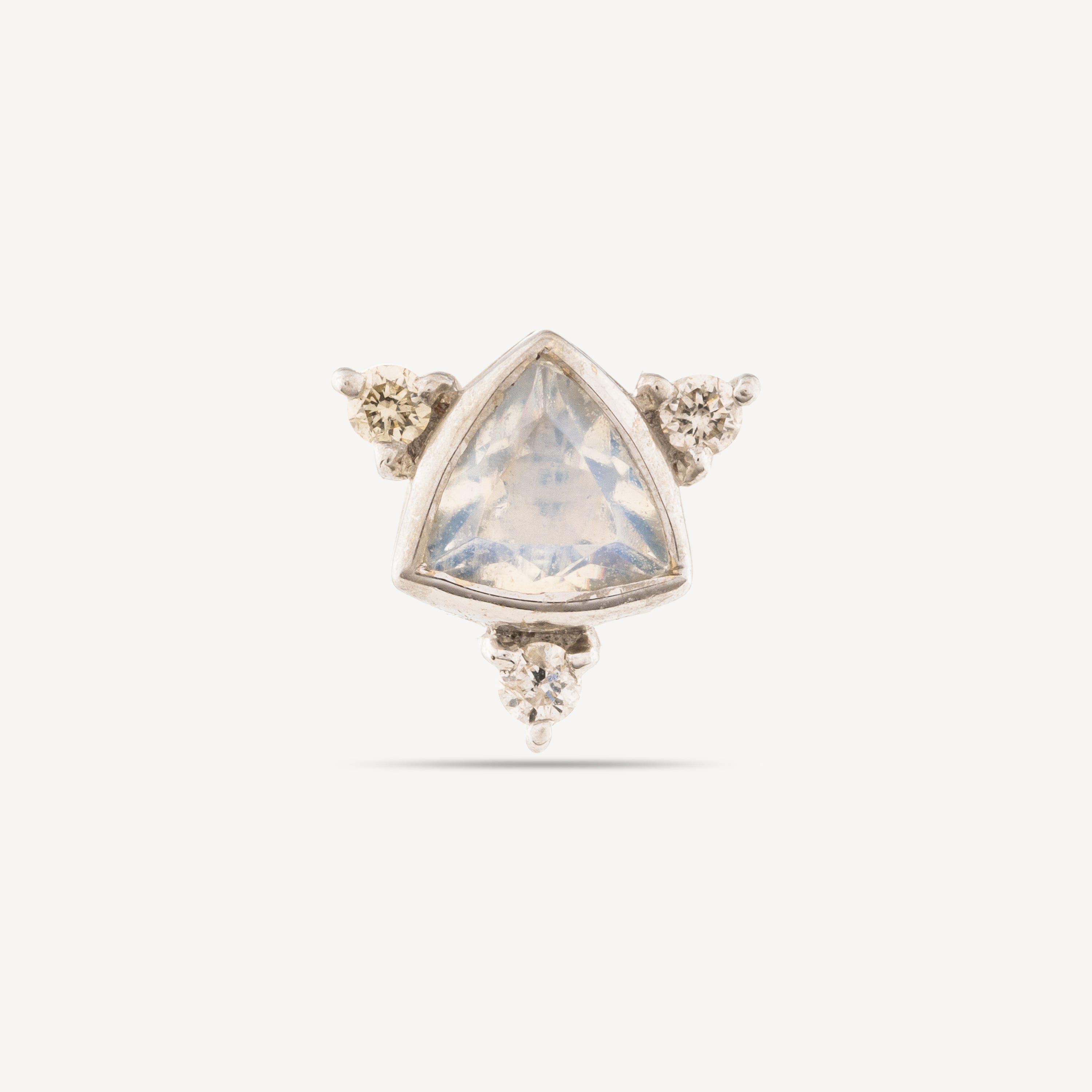 Stud Triangle Moonstone Diamonds