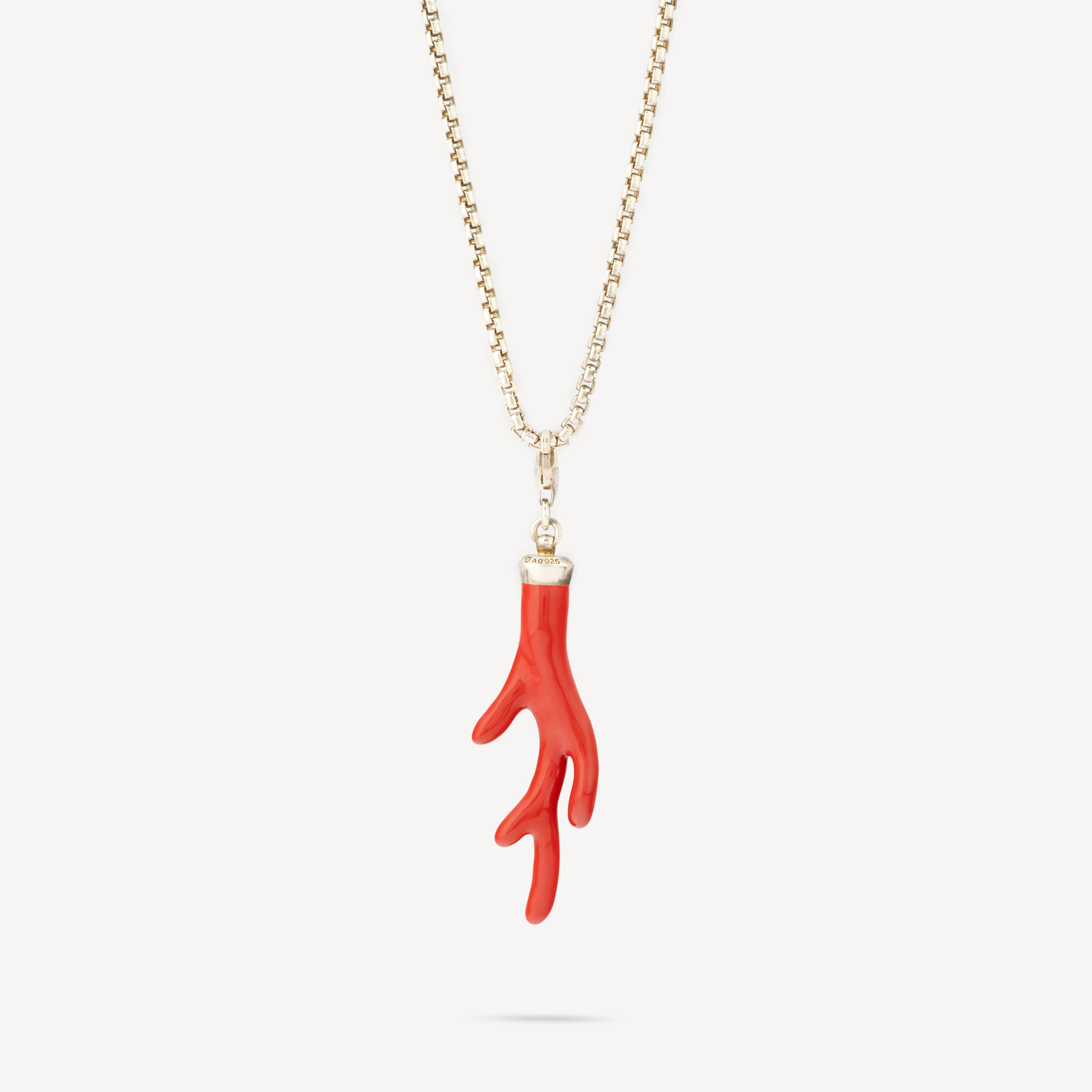 Coral Charm Pendant Necklace