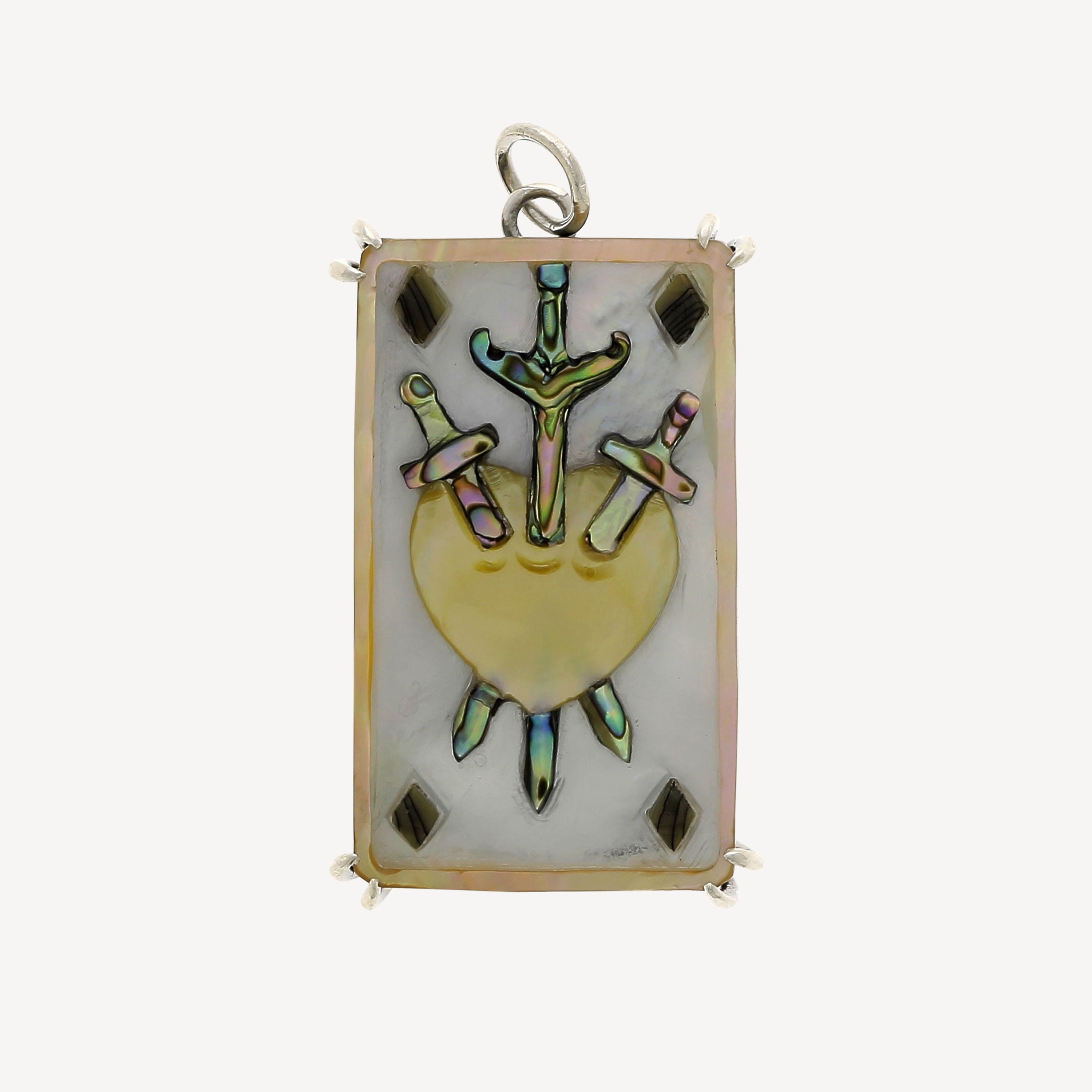 Three of Swords Tarot Pendant