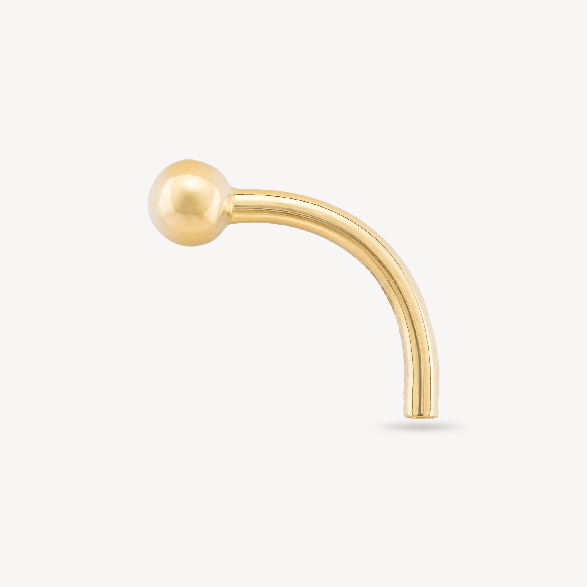 Navel Tube Piercing 12mm Yellow Gold