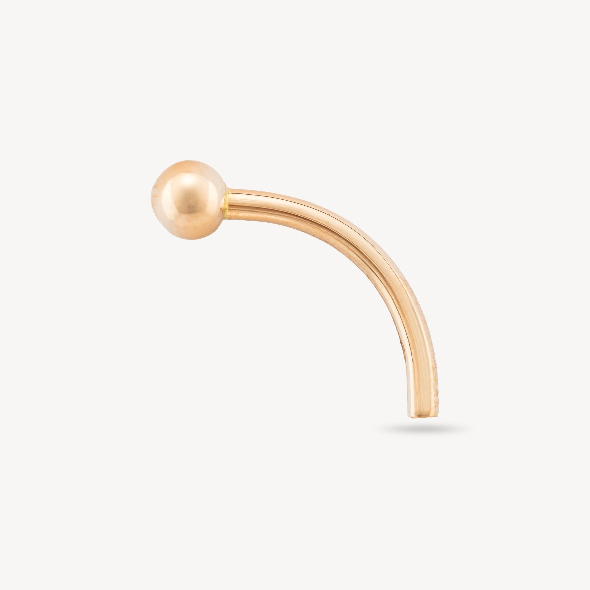 Navel Tube Piercing 14mm Rose Gold