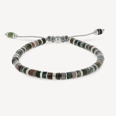 Tucson Silver India Agate Gemstone Bracelet