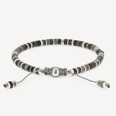 Tucson Silver India Agate Gemstone Bracelet