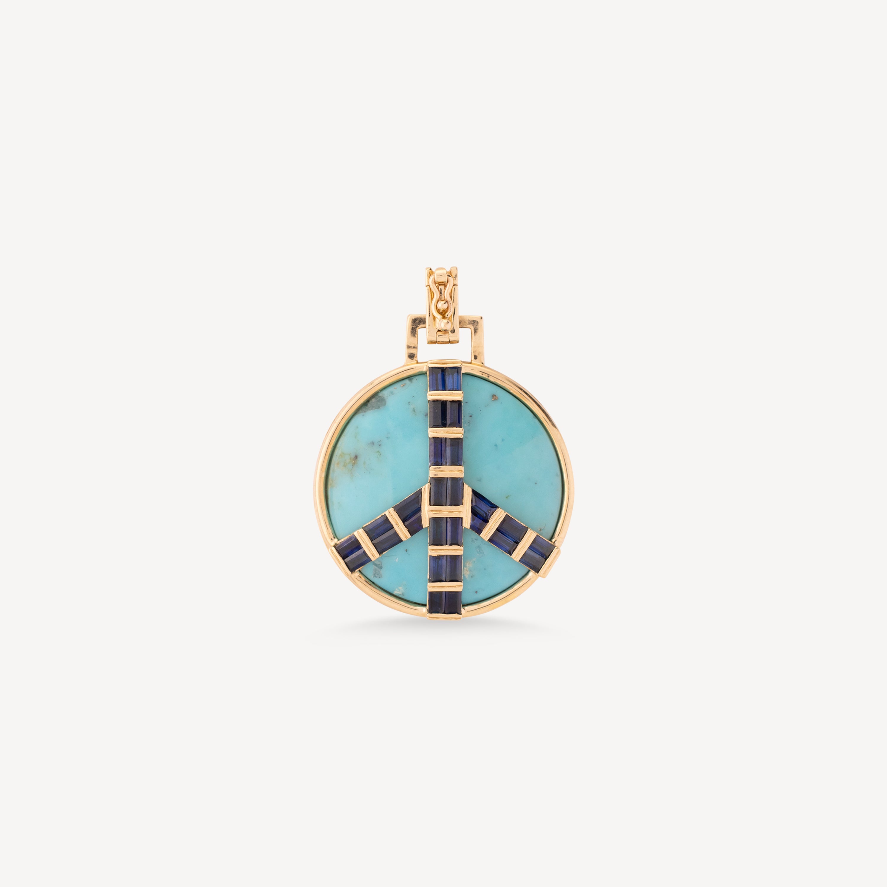 Turquoise Midsize Peace Pendant