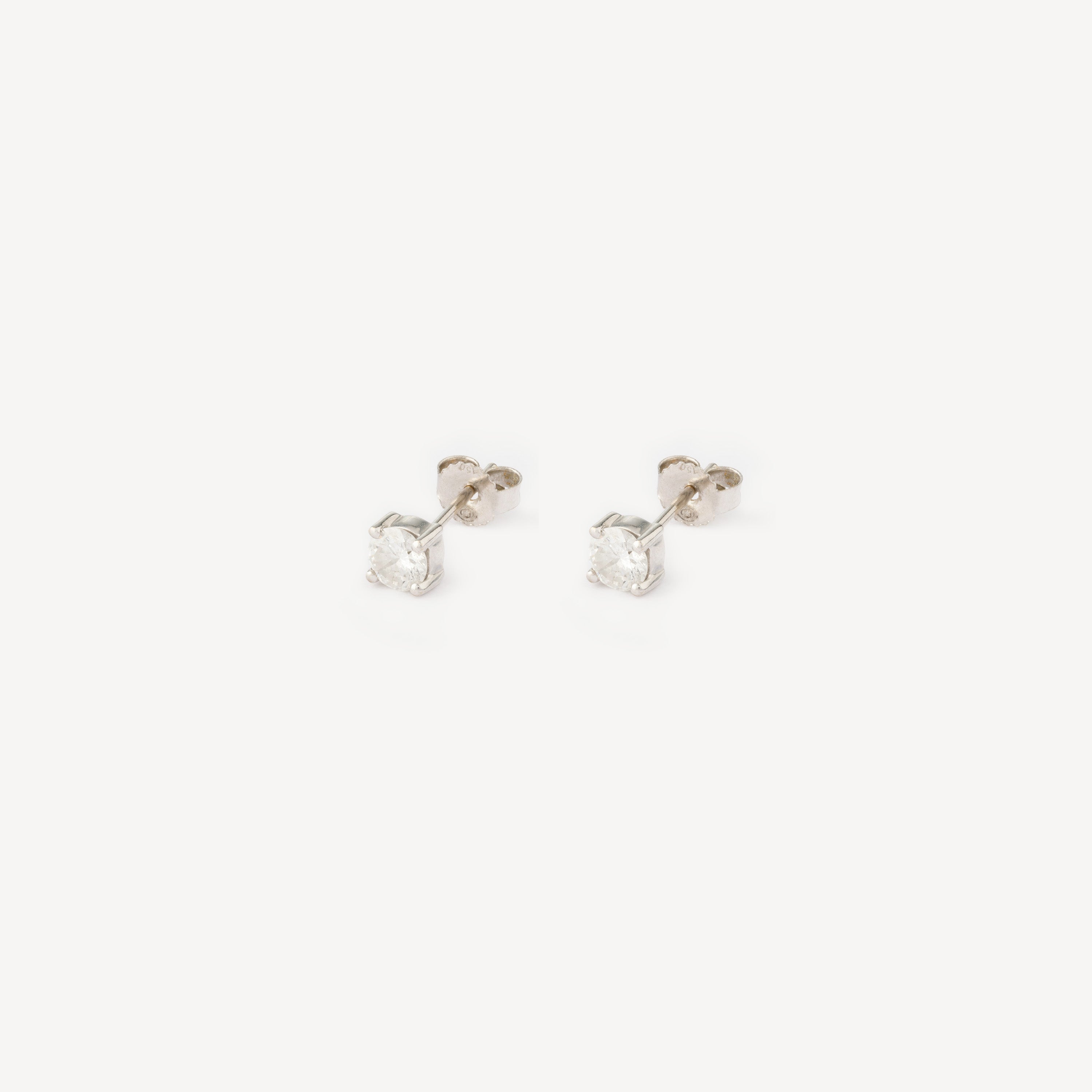 Stud Earrings Gold and Diamonds