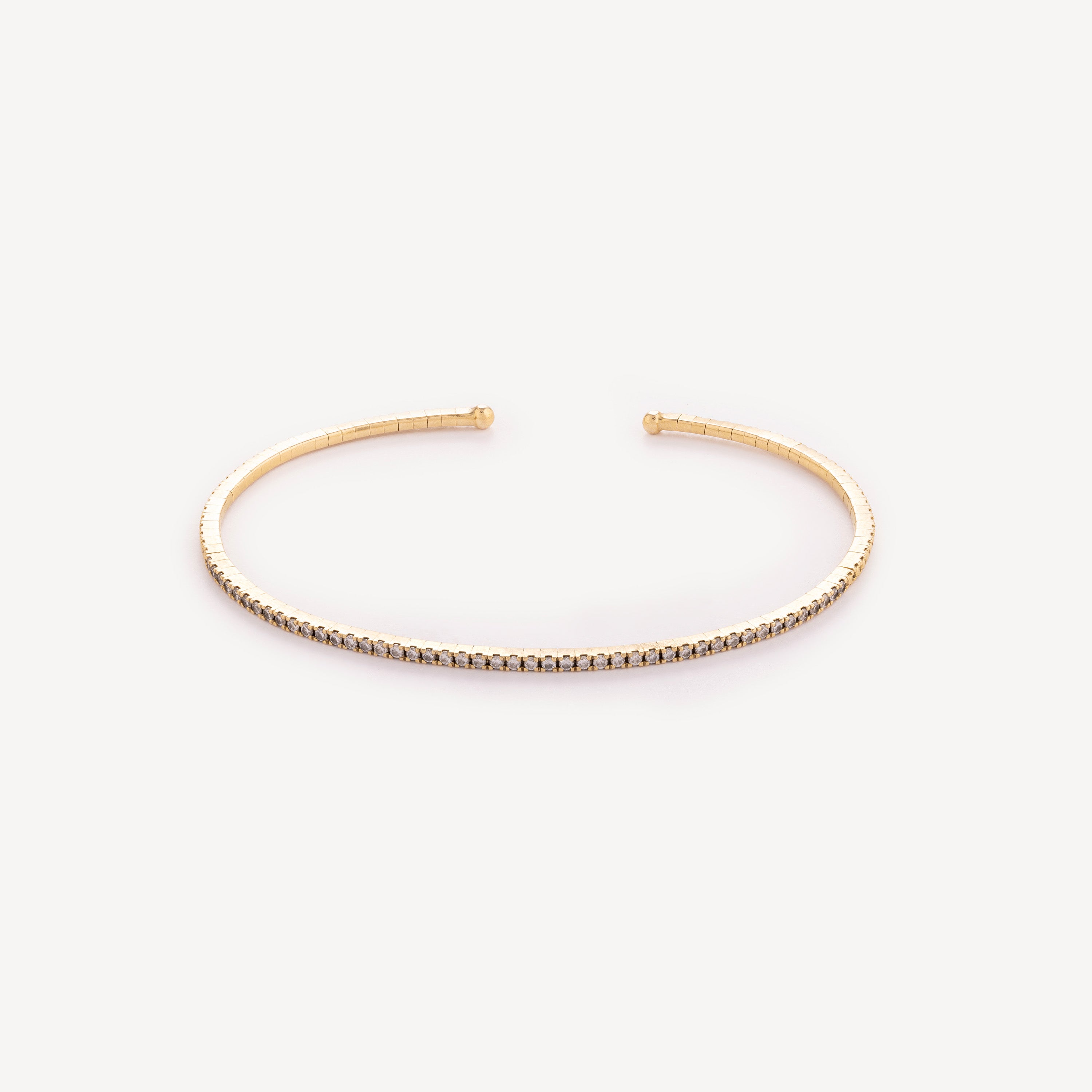 Gold and diamonds bangle