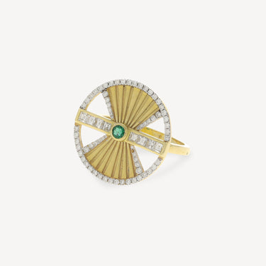 Yellow Gold Crepuscular Ring