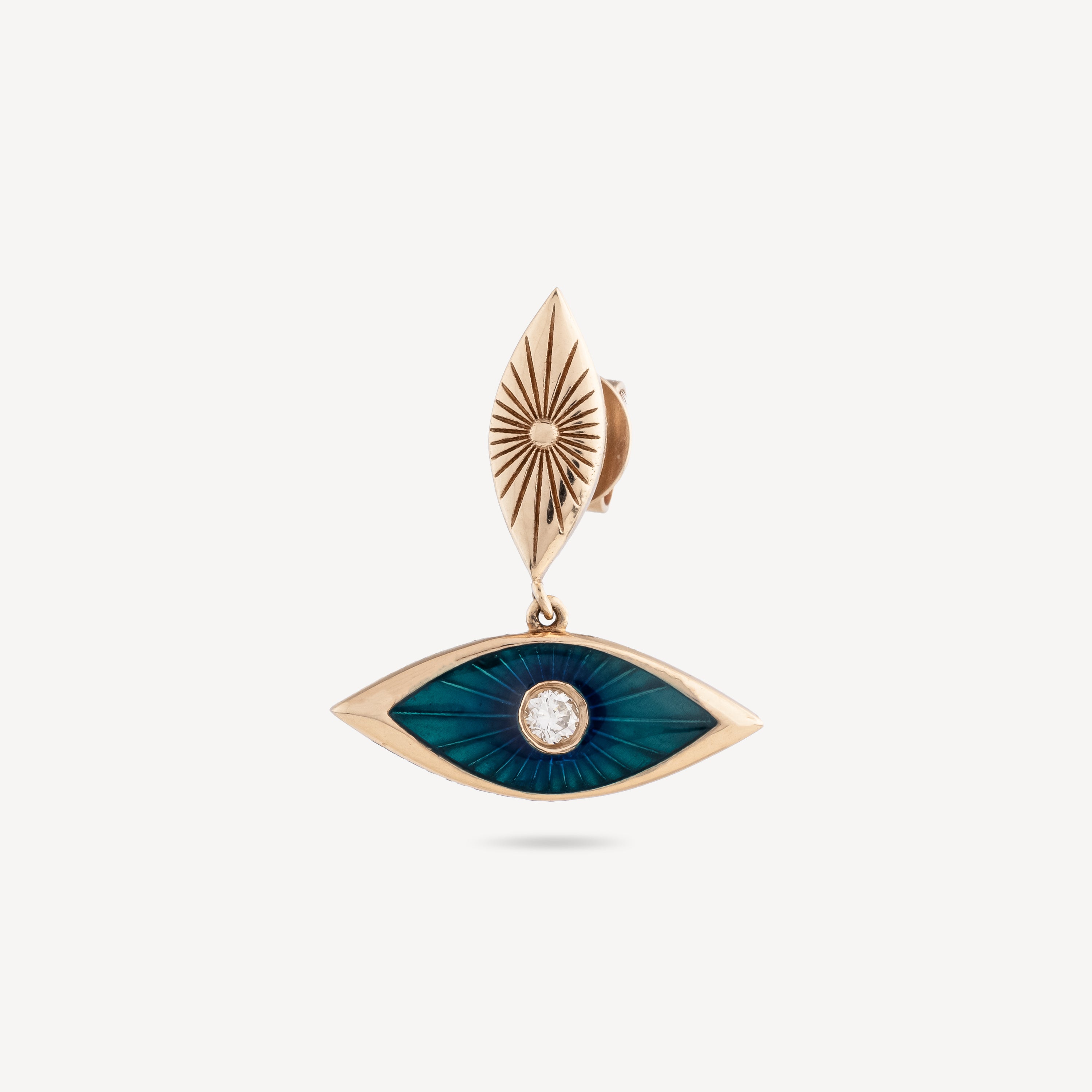 Evil Eye Diamant-Tropfenohrring