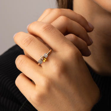 Bague Abeille Citrine