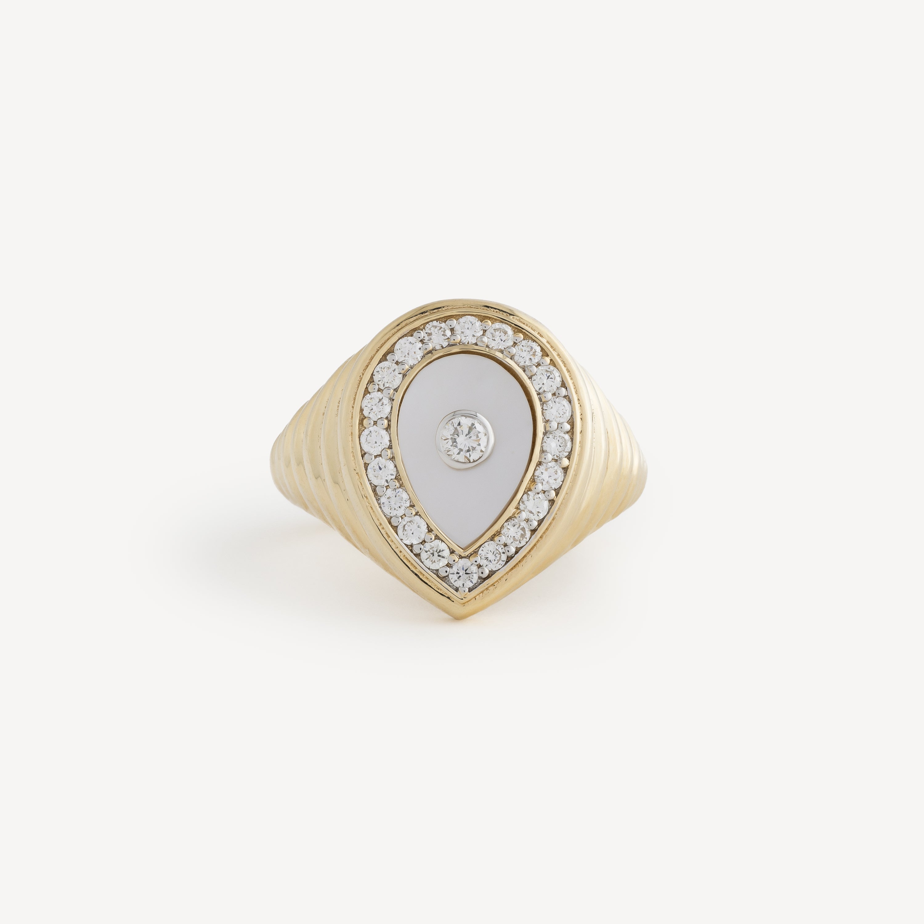 Bague Drop Pearl Diamants Large