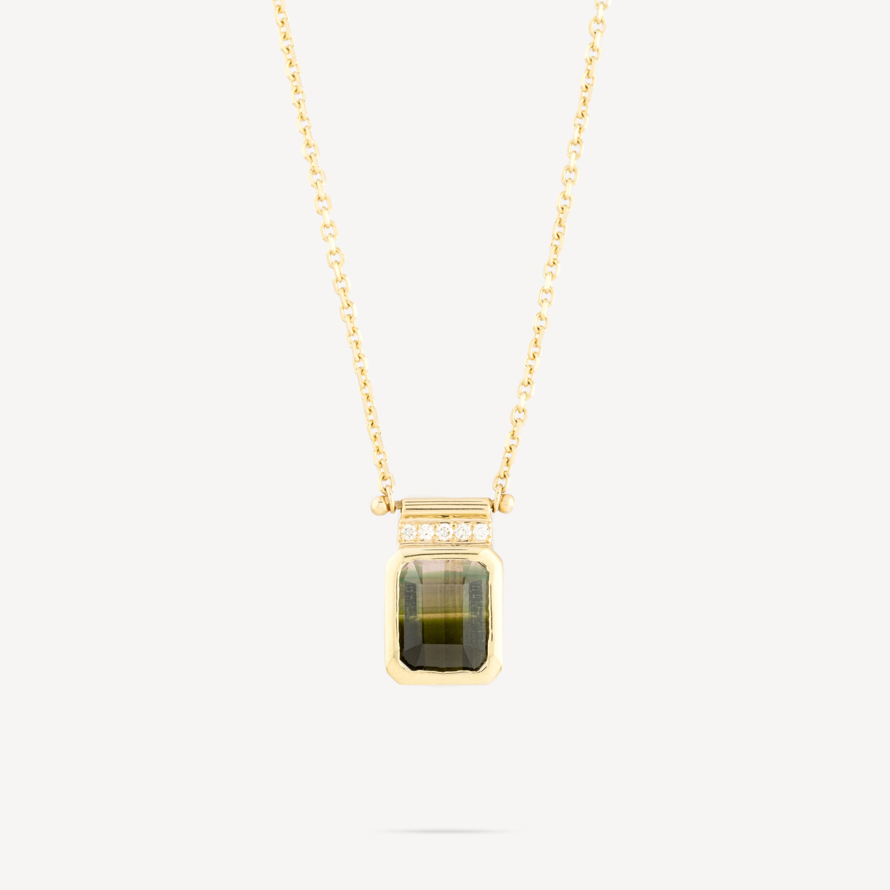 Stardust Tourmaline Diamond Necklace