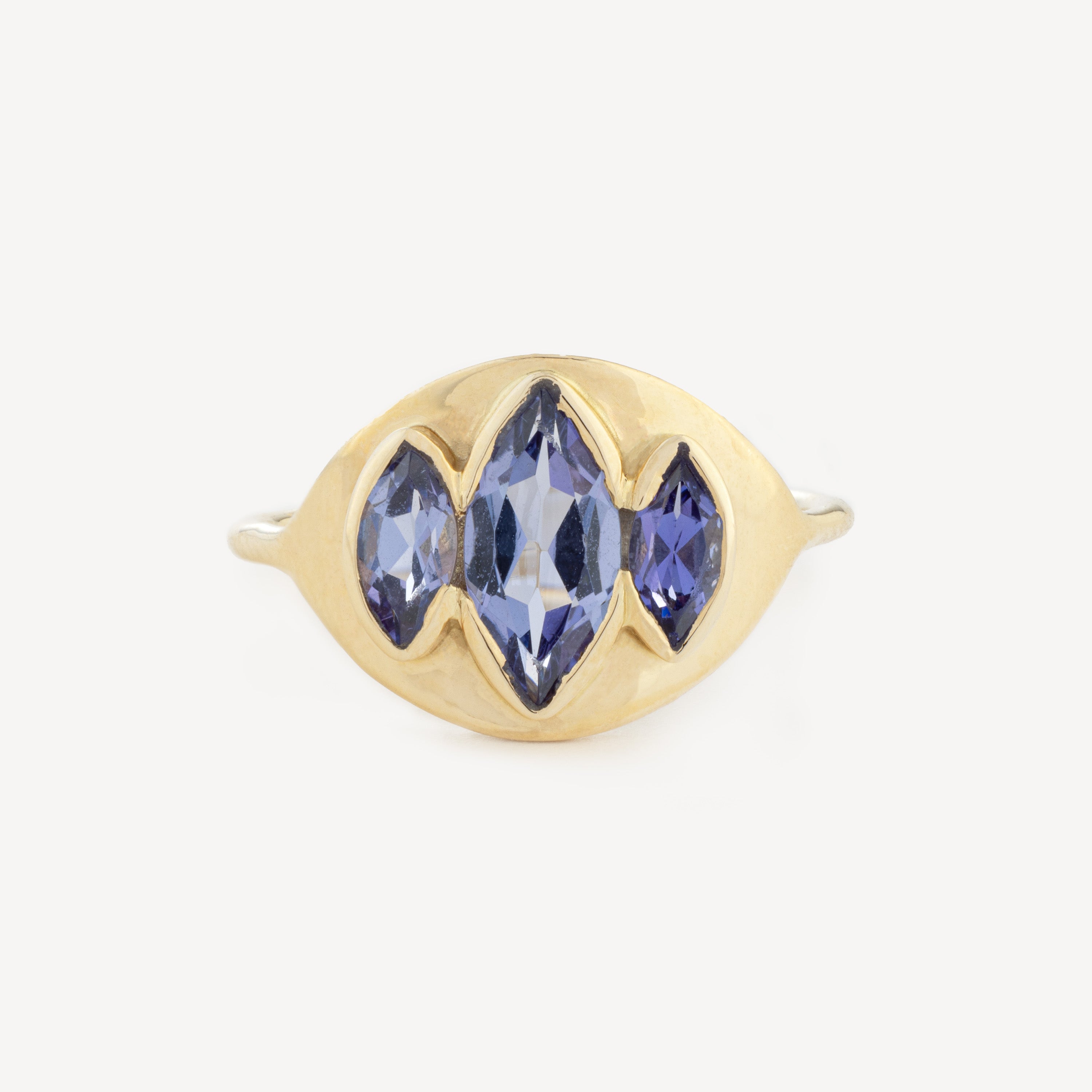 Light Tanzanite Ring Yellow Gold