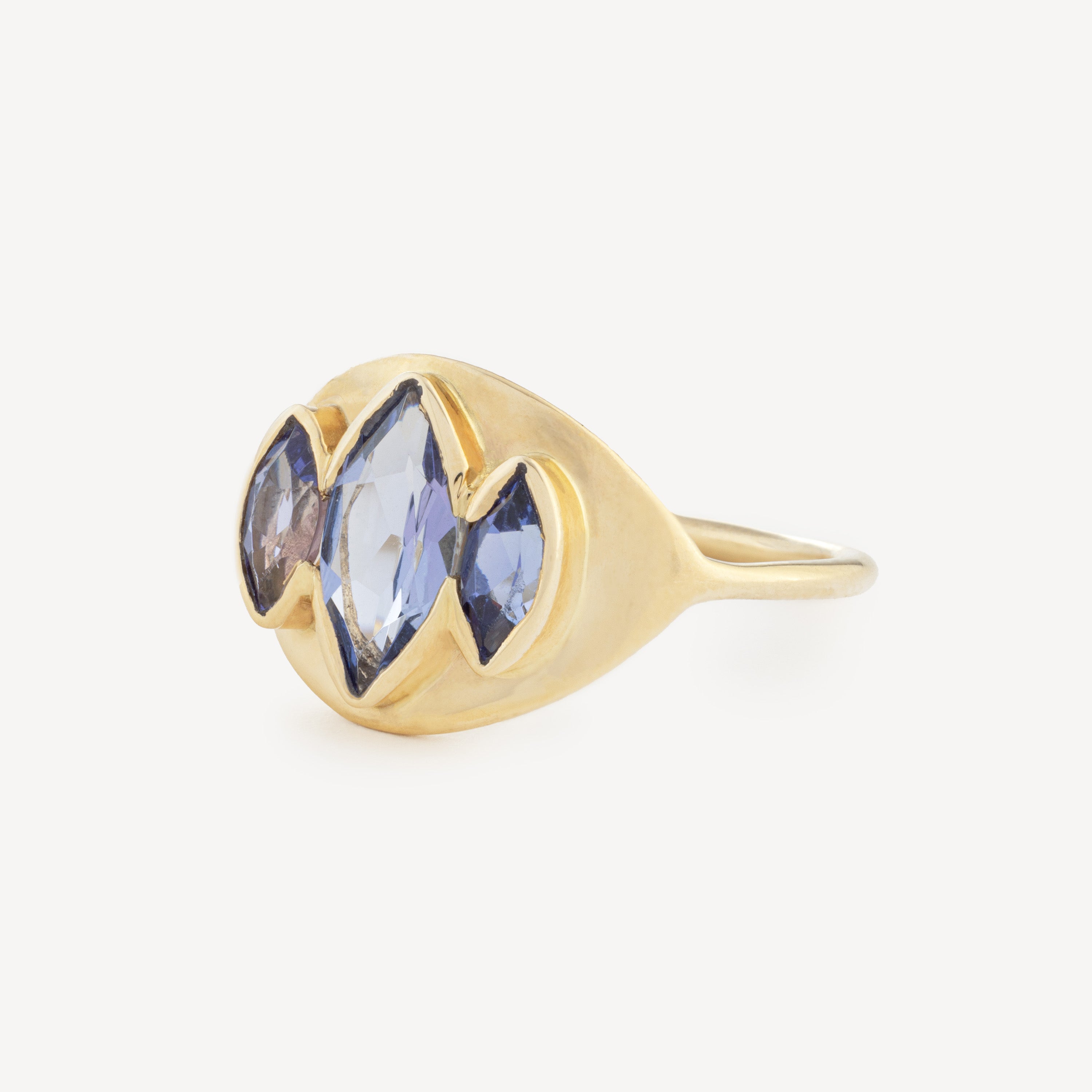 Light Tanzanite Ring Yellow Gold