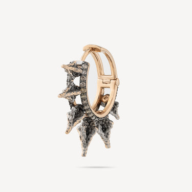 Diamond Field Spear Head Ring Earring