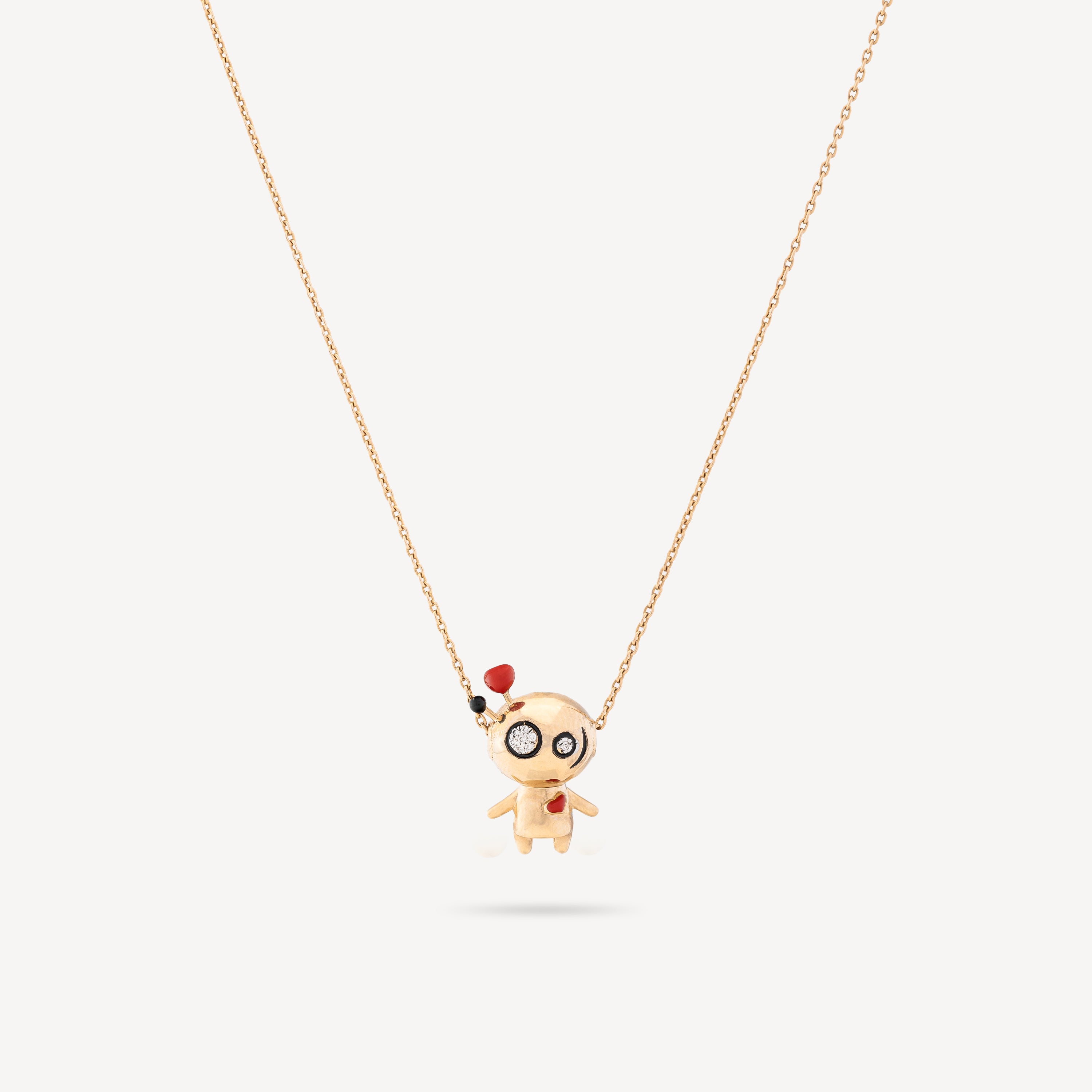 Vodoo Mini Legba Necklace Rose Gold