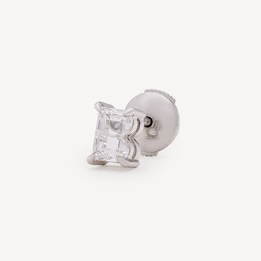 Boucle d'Oreille Puce Diale Or Blanc