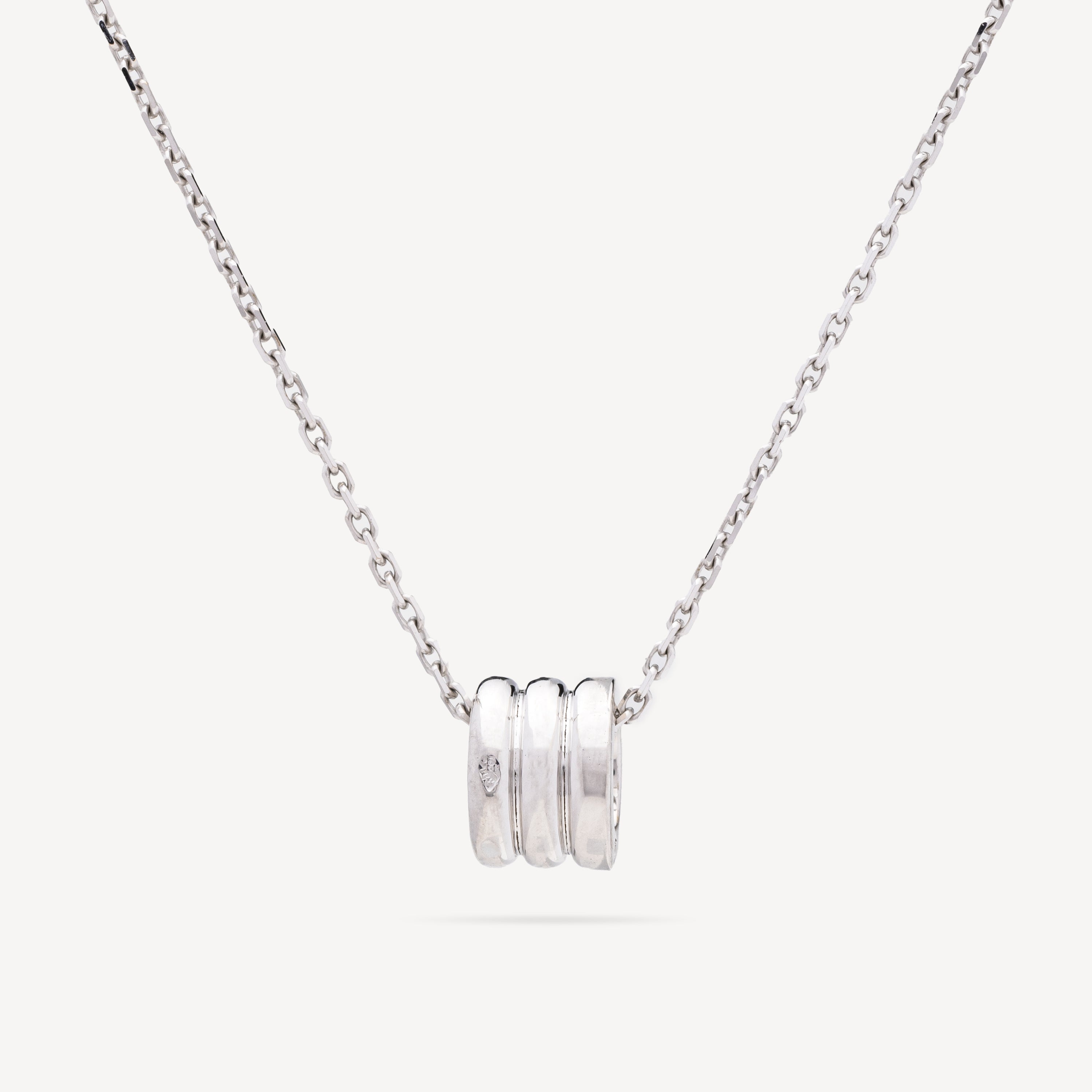 Collier Pend 3 Rangs Diamant Or Blanc