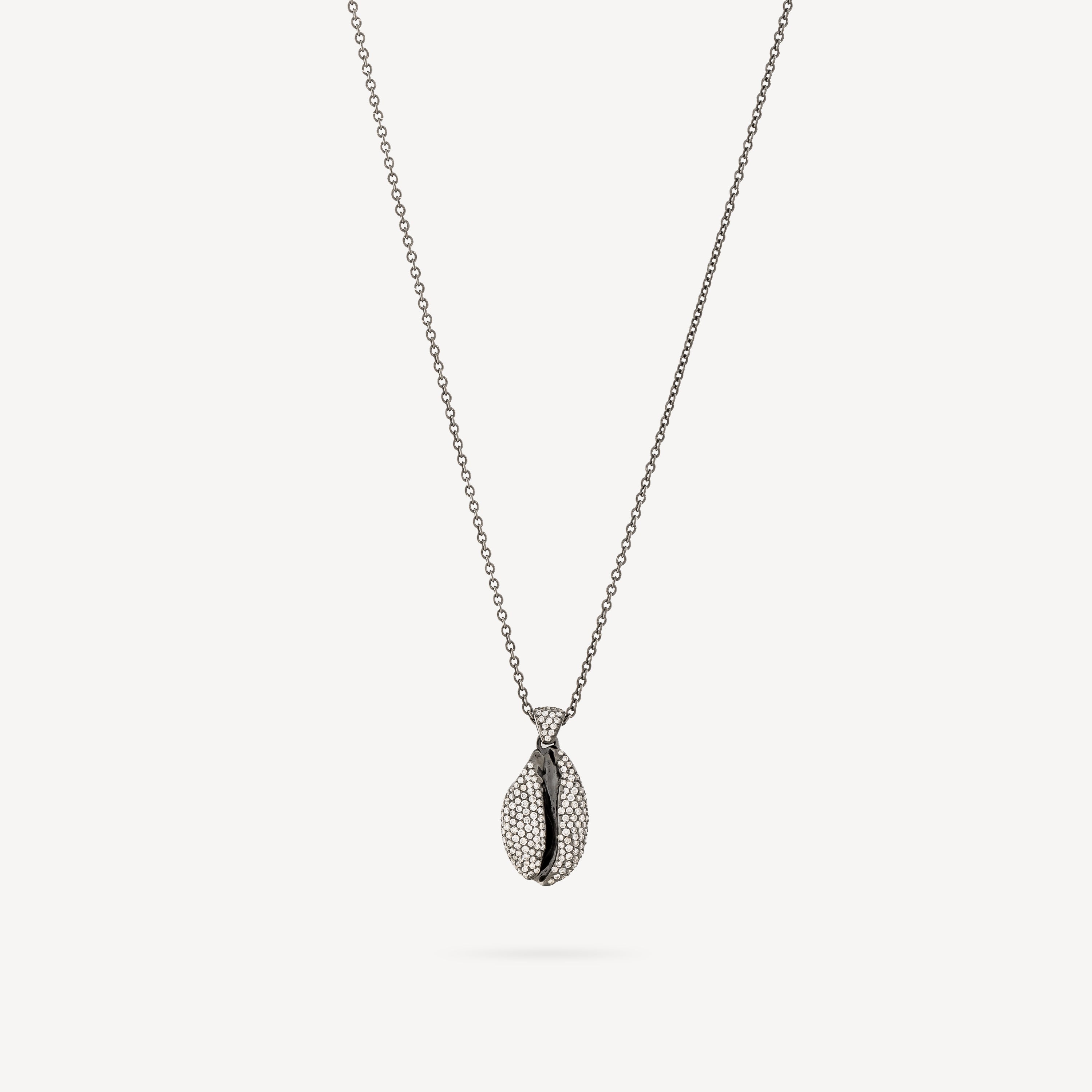 Collier Le Grand Cauri Or Noir Diamant